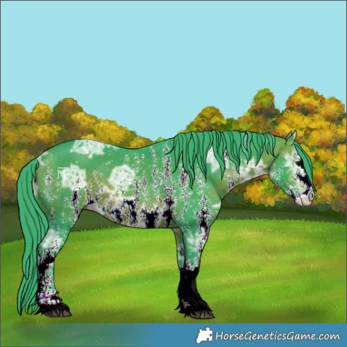 Horse Color:Watercolor Brown Ice Sabino 