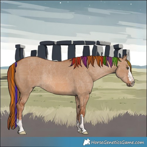 Horse Color:Painted Red Dun Rabicano 