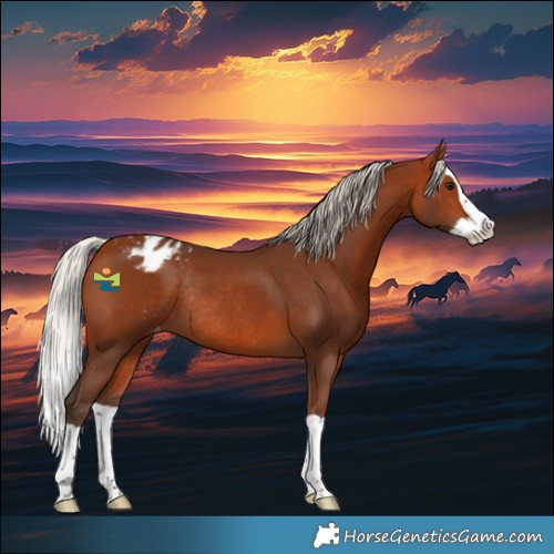 Horse Color:Silver Brown Splash Varnish Rabicano 