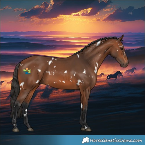 Horse Color:White Spotted Bay 