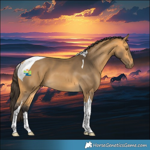 Horse Color:Buckskin Tobiano