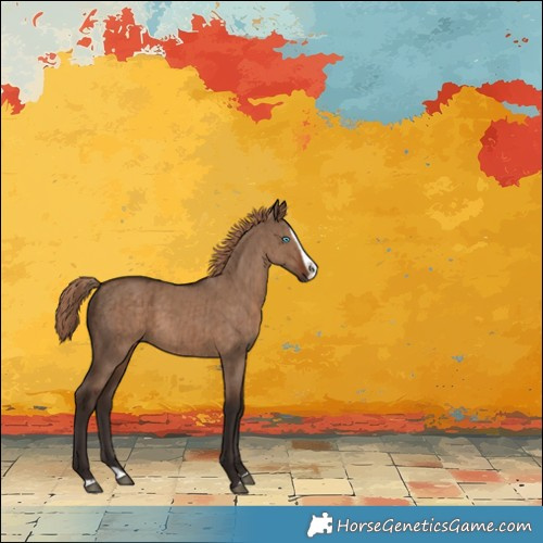 Horse Color:Liver Red Dun Splash Brindle