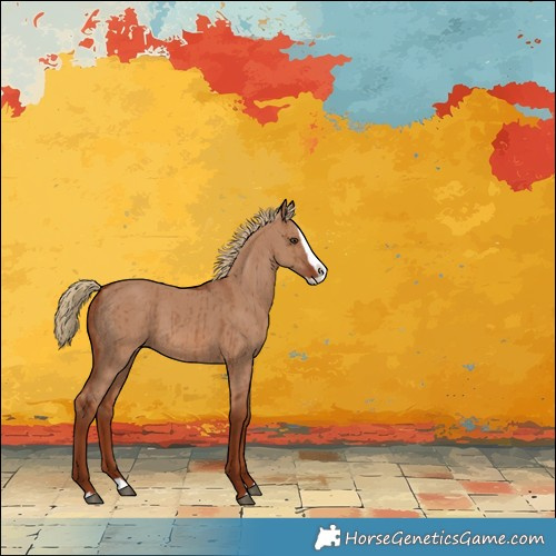 Horse Color:Red Dun Splash Brindle 