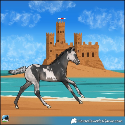 Horse Color:Platinum Chocolate Palomino Pearl Rabicano and Platinum Black Rabicano