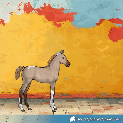 Horse Color:Liver Red Dun Tobiano 