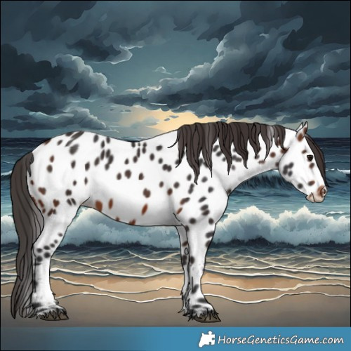 Horse Color:Brown Near Leopard