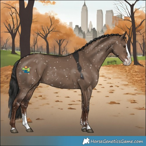 Horse Color:Liver Red Dun Sabino Splash Snowflake Varnish