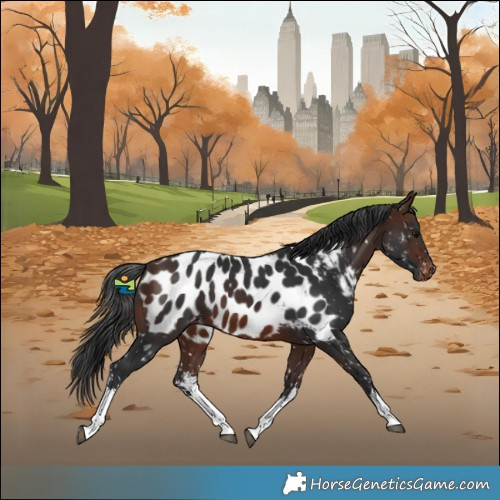 Horse Color:White Spotted Brown Blanket 