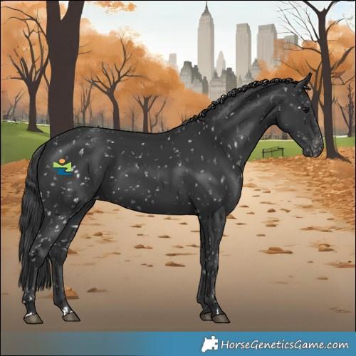Horse Color:Black Snowflake Varnish