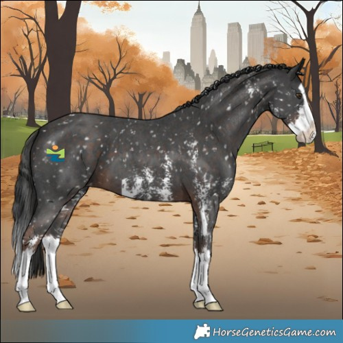 Horse Color:Liver Chestnut Sabino Splash Snowflake Varnish
