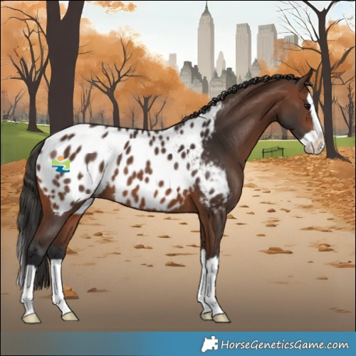 Horse Color:Brown Splash Near Leopard 