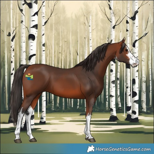 Horse Color:White Spotted Bay 
