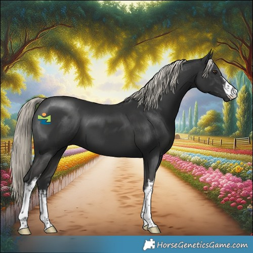 Horse Color:White Spotted Liver Chestnut Mushroom