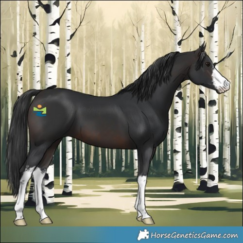 Horse Color:White Spotted Brown Mushroom
