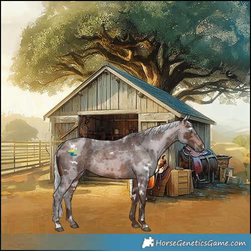Horse Color:White Spotted Silver Brown Roan Merle Rabicano 