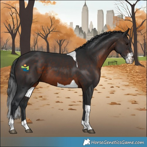 Horse Color:Brown Sabino Tobiano