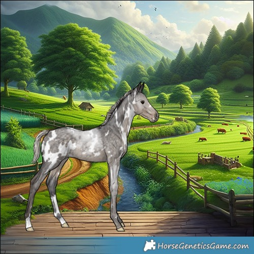 Horse Color:White Spotted Silver Smoky Blue Roan 