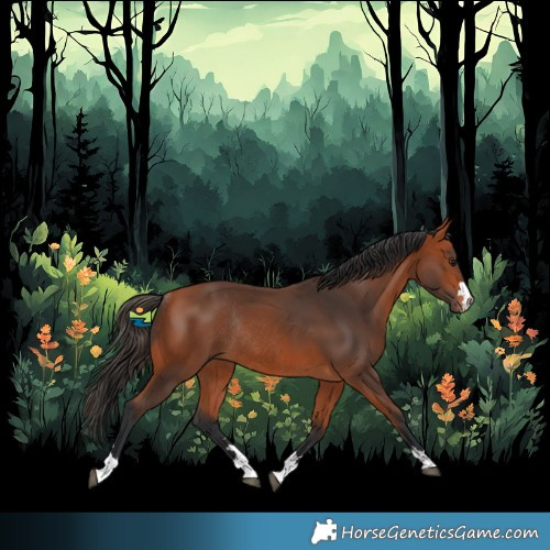 Horse Color:Bay Rabicano 