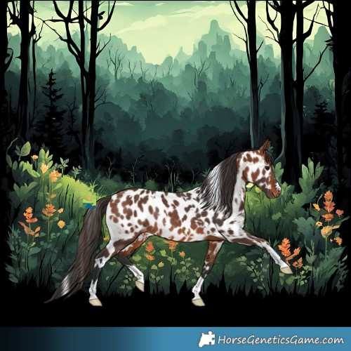 Horse Color:White Spotted Bay Near Leopard Rabicano 