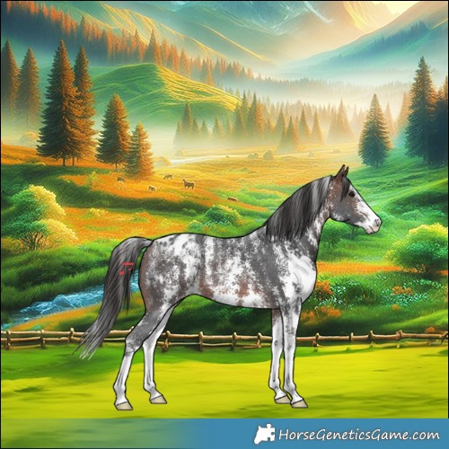 Horse Color:Powder White Brown Sabino Blanket