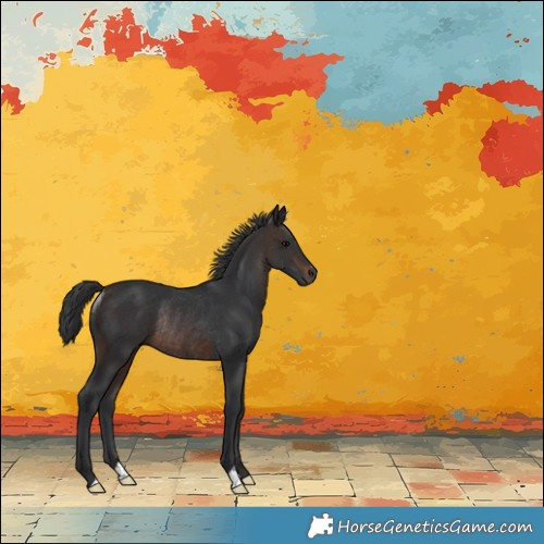 Horse Color:Brown Rabicano 