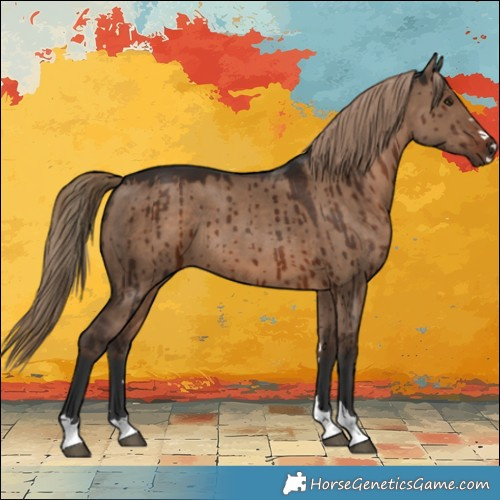 Horse Color:Liver Red Dun Brindle
