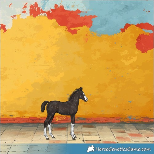 Horse Color:Liver Chestnut Splash Snowflake Varnish 