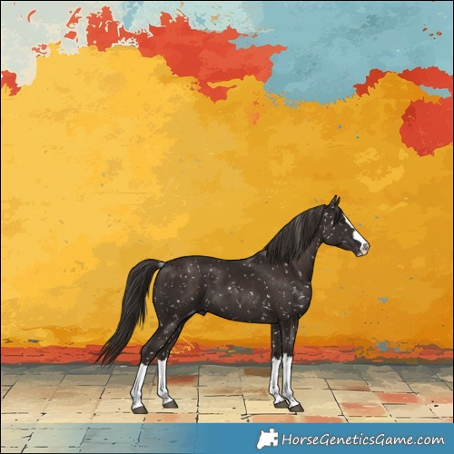 Horse Color:Liver Chestnut Splash Snowflake Varnish