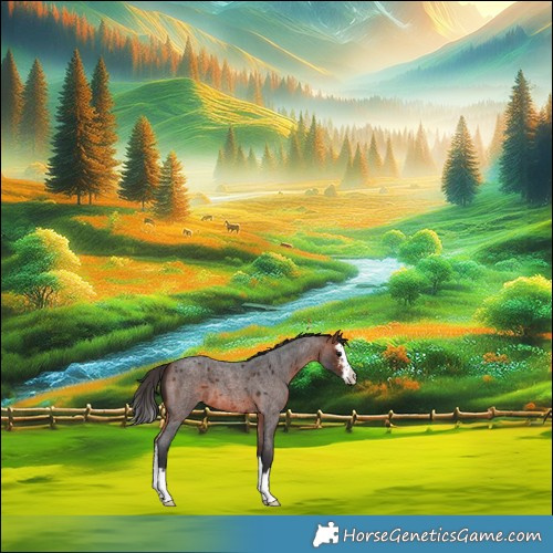Horse Color:Bay Roan Sabino Splash Varnish 