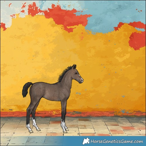 Horse Color:Brown Dun Brindle 