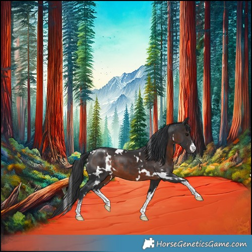 Horse Color:White Spotted Brown