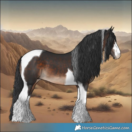 Horse Color:White Spotted Brown Tobiano