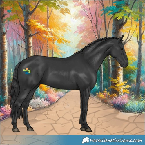 Horse Color:White Spotted Black