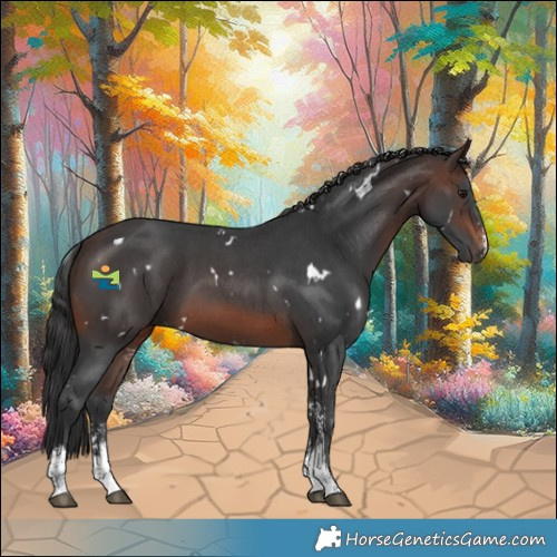Horse Color:White Spotted Brown Sabino