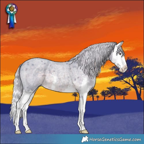 Horse Color:Watercolor Silver Blue Chinchilla Roan Sabino Splash