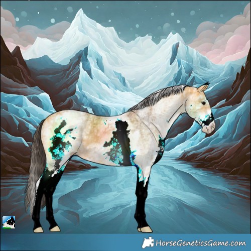 Horse Color:White Spotted Buckskin Ice Rabicano 