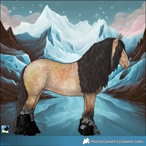 Horse Color:Bay Ice Dun Sabino 