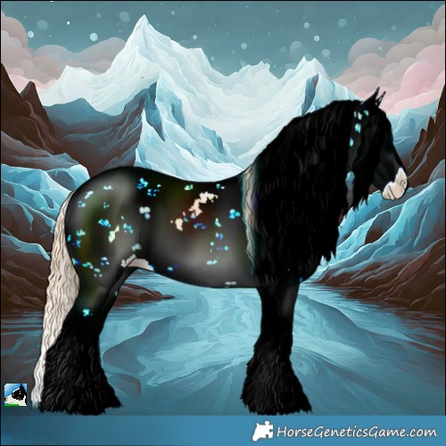 Horse Color:Gold Champagne Ice Dun Sabino Splash 