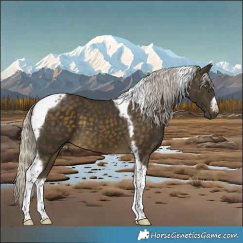 Horse Color:Silver Buckskin Tobiano Frame 