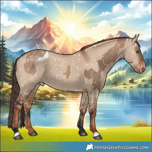 Horse Color:Bay Dun Snowflake Varnish and Red Dun Snowflake Varnish