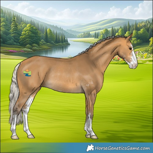 Horse Color:Silver Buckskin Sabino Rabicano