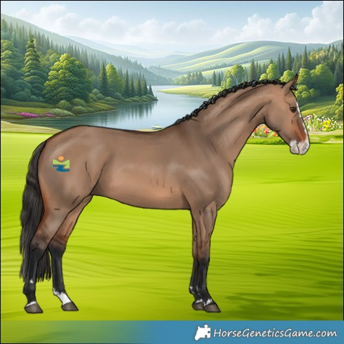 Horse Color:Bay Dun Splash