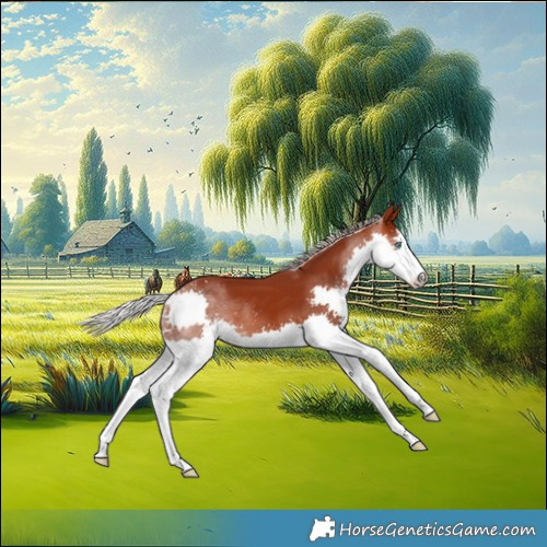 Horse Color:Chocolate Silver Brown Splash