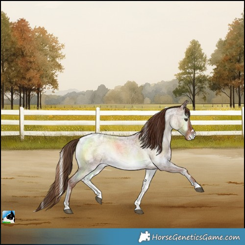 Horse Color:Red Onyx Roan Skewed LP Spotted