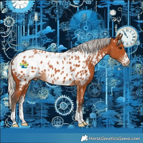 Horse Color:Powder White Silver Bay Near Leopard Rabicano 