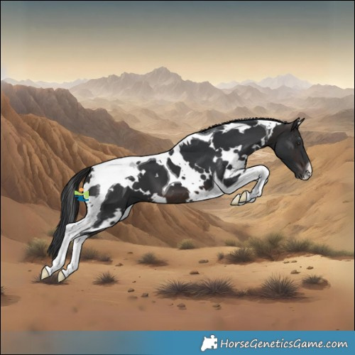 Horse Color:White Spotted Brown Tobiano 