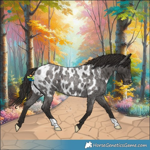 Horse Color:Liver Red Roan Near Leopard