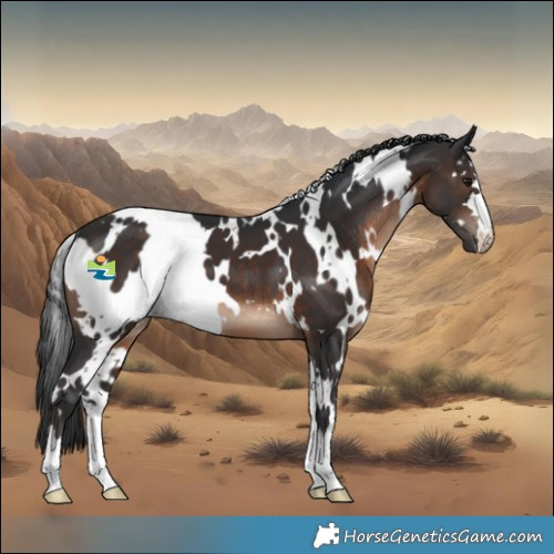 Horse Color:White Spotted Brown