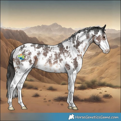 Horse Color:White Spotted Liver Chestnut Sabino 