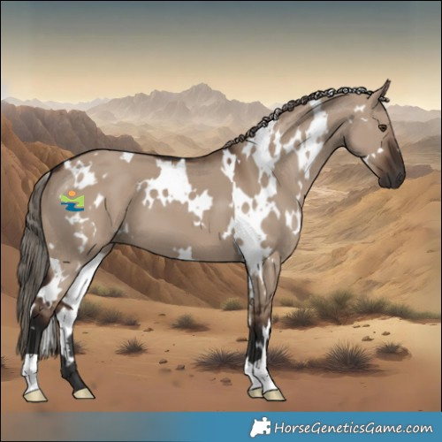 Horse Color:White Spotted Liver Red Dun